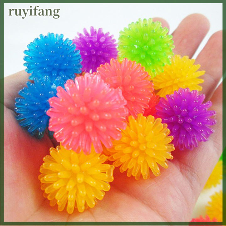 ruyifang-ลูกบอลของเล่น12x-สำหรับแมวลูกบอลของเล่นตุ๊กตาลูกบอลสีสันสดใสของเล่นให้แมวเคี้ยวเล่นแบบโต้ตอบมีหนาม