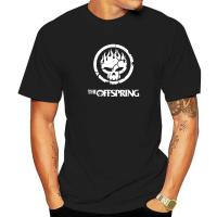 Flame Skull Head PUNK T-shirt men Hot New Popular The Offspring Skull punk Band Tshirt men Top Quality Cotton Tee Shirts men