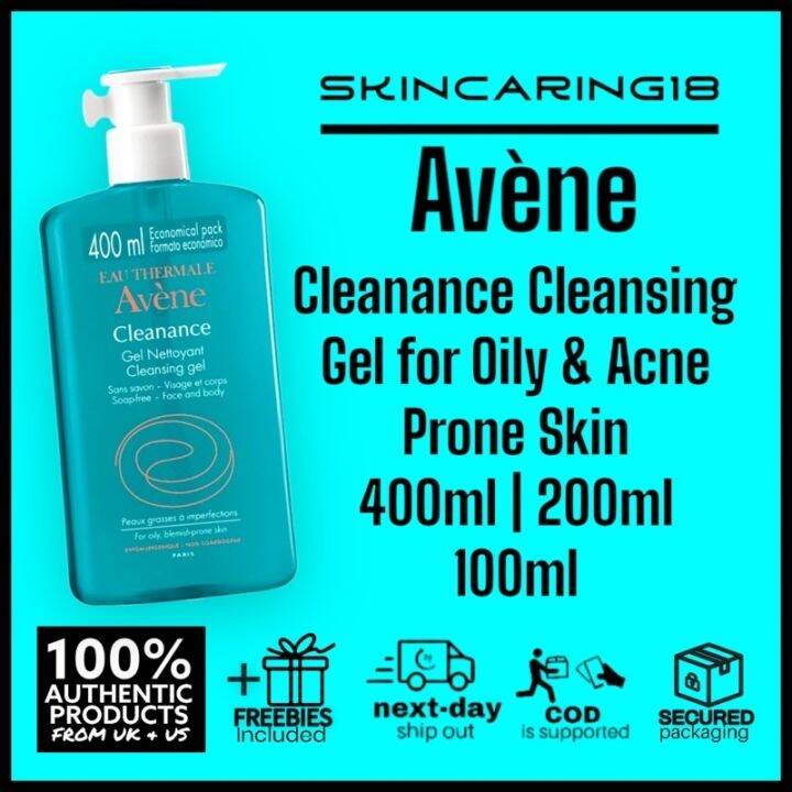 AVENE Cleanance Cleansing Gel for Oily Acne Prone Skin 400ml by SkinCaring18 Sunscreen Comedomed