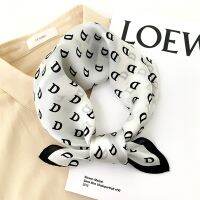 【CC】✕ஐ  Luxury Brand Print Headband Scarf Fashion Silk Hair Band Wrist Foulard Bandana Neckerhicef Shawl Hijab New