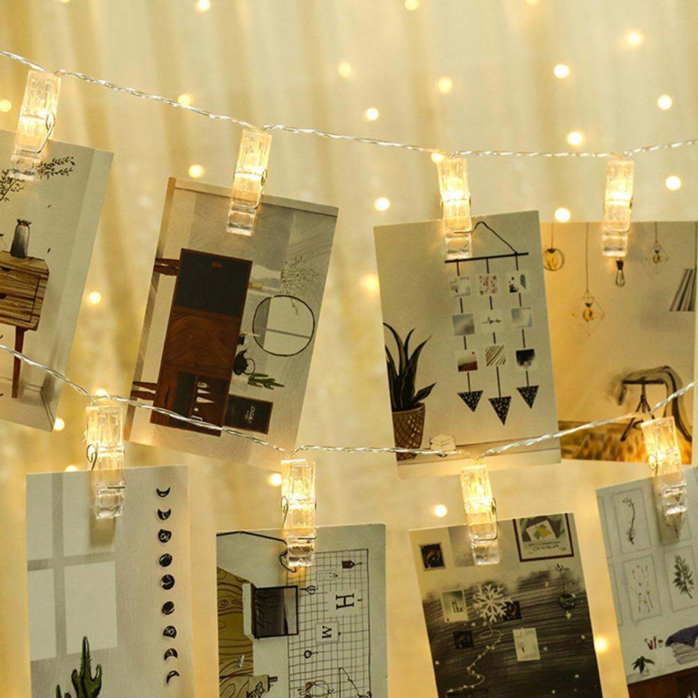 30/20/10LED Peg Clip Hanging Photo Picture Fairy String Light Children Bedroom 