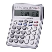 Musical Desktop Calculator 12-Digits LCD Electronic Calculator Counter Big Button w/ Music Piano Play Time Date Show Alarm Clock Calculators