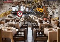 ❂✁✹ Custom wallpaper mural retro three-dimensional industrial wind abandoned factory restaurant bar background wall