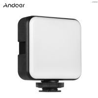 【คุณภาพสูง】Andoer W36 ไฟ Led 5600 K หรี่แสงได้ 4 W Type - C ในตัวพร้อมที่ชาร์จ 3 Cold Shoe Mounts