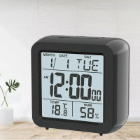 Electronic Table Snooze Alarm clock Calendar Kids Bedside Clock with Backlight &amp; Home Temperature &amp; Indoor Humidity Battery
