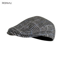 Autumn Uni Casual Hats Mens Retro Berets Women Gray Plaid Newsboy Hat Duckbill Ivy Flat Cap Cotton Visors Flat Caps NM19