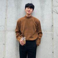 CODHaley Childe Sweater Korean Version Knitwear Sweater Autumn Winter New Style Half Turtleneck Sweater Men Trendy Unique Bottoming Knitwe