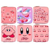 【LZ】 Kawaii Kirby Anime Hobby Kirby Small Pu Coin Purse Childrens Multi Card Phone Bag Zip Storage Bag Id Bag Birthday Gifts