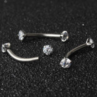 Internally Threaded Titanium G23 Eyebrow Ring Lip Piercing Ear Cartilage Tragus Stud Ring Body Piercing Jewelry