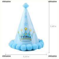 【SHK】 Cat Dog Happy Birthday Party Crown Hat Puppy Bib Collar Cap Headwear Costume