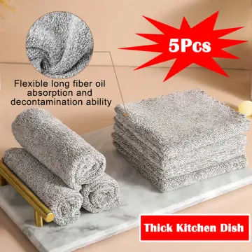 Dishcloth, Thick Large Kitchen Dish Cloth, Microfiber Kitchen