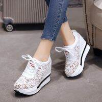 2020 New fashion lace breathable mesh muffin shoes light and comfortable casual for women sneakers