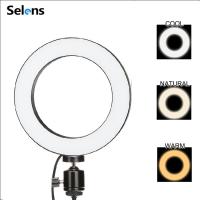 Selens แบบพกพา Ringlight LED Ring Light 10.2 นิ้ว/7.8 นิ้ว/6 นิ้ว (26 ซม./20 ซม./15 ซม.) สำหรับ Live Tiktok Vlog วิดีโอความงามเครื่องสำอาง