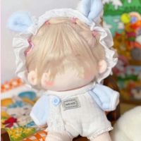 G 20Cm Doll Clothes Jumpsuits Cap Suit Bunny Ear Headband Cow Pattern Plush Outfit Playing House Changing Dress Game Toy Essory