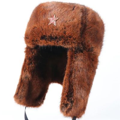 High Quality Faux Fur Hat Winter Warm Hat Womens Mens Bomber Warm EarFlap Hats Caps WindProof Thermal Hats Ski Snow Hats Caps