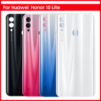 สำหรับหัวเว่ยเกียรติ10 Lite กลับฝาครอบแบตเตอรี่ด้านหลังประตูแผงพลาสติก Honor10 Lite แบตเตอรี่ที่อยู่อาศัยกรณีกาวกล้องเลนส์