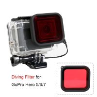 Red Filter + Housing For GoPro 2018 / 5 / 6 / 7 black ฟิลเตอร์สีแดง และเคสกันน้ำ โกโปร 5 / 6 / 2018