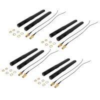 Dual Band WiFi 2.4GHz 5GHz 5.8GHz 8DBi RP-SMA Male Antenna &amp; 20cm 8 Inch U.FL to RP-SMA Female Pigtail Cable 8-Pack