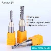 AaTOOL1 / 2 นิ้ว 3 ขลุ่ย 6mm / 8mm ทังสเตนคาร์ไบด์ไม้เราเตอร์บิตงานไม้ Arden ตรงมิลลิ่งตัด TCT ตรงบิต