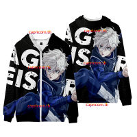 COD New Anime BLUE LOCK Bachira Meguru/Tsurgi Zantetsu/Bakou Shouei/Seishiro Nagi/Isagi Yoichi Zipper Hoodie Japanese Mens Fashion Womens Loose 3D Printing Sweater Unisex Casual  Long  Sleeve Hooded Jacket Top Cosplay