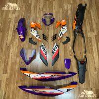 ชุดสี Sonic new สีม่วง-ส้ม-ดำ ติดลายRepsol รุ่น 9 + ชิ้นดำ รวม 16 ชิ้น