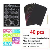 Drawing Board Template Scratch Art Paper Cards Spirograph Graffiti Painting Stencil Learning Educational Toys Children Kids Gift Drawing  Sketching Ta