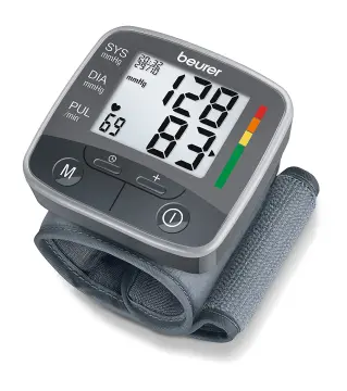 Beurer BC57 Wrist Blood Pressure Monitor – Automatic Wrist Blood Pressure  Cuff - Bluetooth – 120 Memory Spaces with Irregular Heart Rate Detection