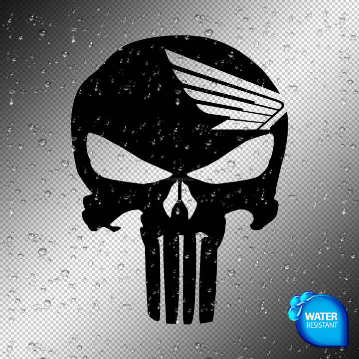 Sticker 1X Skull Honda Punisher Decals Vinyl Weather Proof