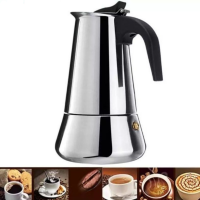 Coffee Maker หม้อต้มกาแฟ โมก้าพอท รุ่นB004 กาต้มกาแฟ หม้อต้มกาแฟ กาชงกาแฟ หม้อต้มกาแฟแบบแรงดัน MOKA POT 4 ถ้วย ขนาด 200 ml กาต้มกาแฟ หม้อ moka pot เครื่องชงกาแฟ กาต้มกาแฟสด มอคค่าพอท หม้อต้มกาแฟสด