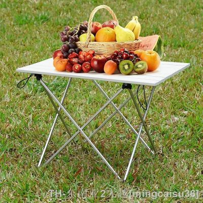 hyfvbu❁  Outdoor Folding Table Aluminum Alloy Camping BBQ Collapsible Computer Desk