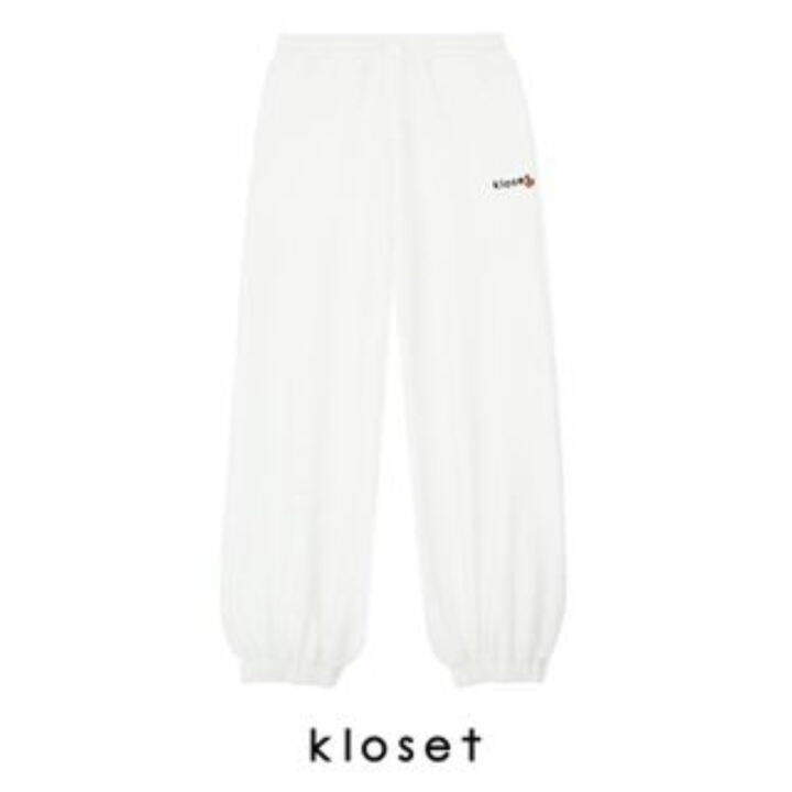 kloset-kk21-p001-kloset-sweatpants-กางเกงวอร์ม-กางเกงขายาวง-กางเกงยางยืด-กางเกงผู้หญิง-กางเกงแฟชั่น