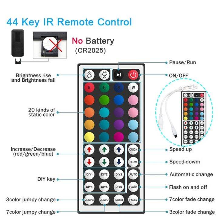 รีโมทคอนโทรล-led-44-ปุ่ม-24-ปุ่ม-led-ir-controller-dimmer-ไฟ-led-ir-wifi-เพลงรีโมท-dc12v-ควบคุมสำหรับ-rgb-คริสต์มาส-led-strip