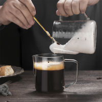 【2023】350600ml Glass Milk Frothing Pitcher Transparent Espresso Steaming Coffee Cappuccino Cream Froth Pitcher Barista Accessories