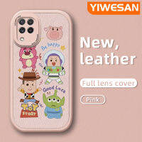 YIWESAN เคสดีไซน์ใหม่ A22ปลอกสำหรับ Samsung 4G M22 A22 5G,เคส A13 A23 A21s ลายการ์ตูนตุ๊กตานักบินอวกาศรุ่นใหม่หนังดีไซน์ใหม่โทรศัพท์ดีไซน์ด้านข้างฝาครอบ Lensa Kontak กล้องแบบบางป้องกันเคสกันกระแทก