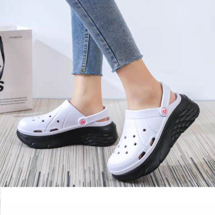 New Chunky Bae Crocs clogs wedge heels platform sandals forWOMEN ...