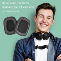 อะไหล่หูฟังเล่นเกมหนังโฟม2x จุกหูฟังสำหรับ Razer Tiamat 7.1 V2