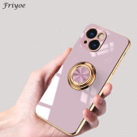 Luxury Plating Phone Case For 13 Mini Pro Max Ring Kickstand Holder Warm Color Back Cover Bumper