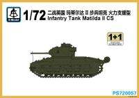 PS720057 S-Model 1/72 Wii รถถังทหารราบอังกฤษ Matilda II CS (2ถังในกล่อง) ชุดอาคารชุดประกอบโมเดล