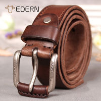 EDERN ใหม่ 105-130 ซม.เข็มขัดหนังแท้สำหรับผู้ชาย,เข็มขัดหมุดหัวเข็มขัดลำลองแฟชั่นเข็มขัดหนังวัวย้อนยุคกางเกงยีนส์เข็มขัดผู้ชายเข็มขัดตกแต่ง