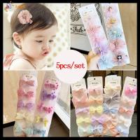 ZAIYE 5PCS แฟชั่น สีสัน หวาน กิ๊บติดผม กิ๊บติดผม กิ๊บติดผมโบว์ ลูกไม้