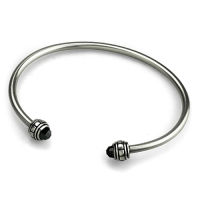 กำไล OHM C Bangle - Charcoal (S) OHM Beads Silver 925 Bangle