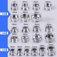 2Pcs M22 Perubahan 16 18 20 22 24 26 28 30 32Mm Pria Wanita Faucet Adaptor Dapur kamar Mandi Kuningan Air Tape Joint