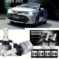 สำหรับโตโยต้า Vios E Spec &amp; J Spec (NCP150) ปี2013-2016 (ไฟฉายคาดศีรษะ) หลอดไฟ LED 80W ไฟไฟหน้าอัตโนมัติรถยนต์ S2ไฟหน้า6000K สีขาว