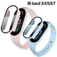 เคสสำหรับ Mi Band 7 6เคสปกป้องหน้าจอ + PC กระจกคลุมเต็มเคสห่อหุ้ม Miband Mi Band 5 4 3