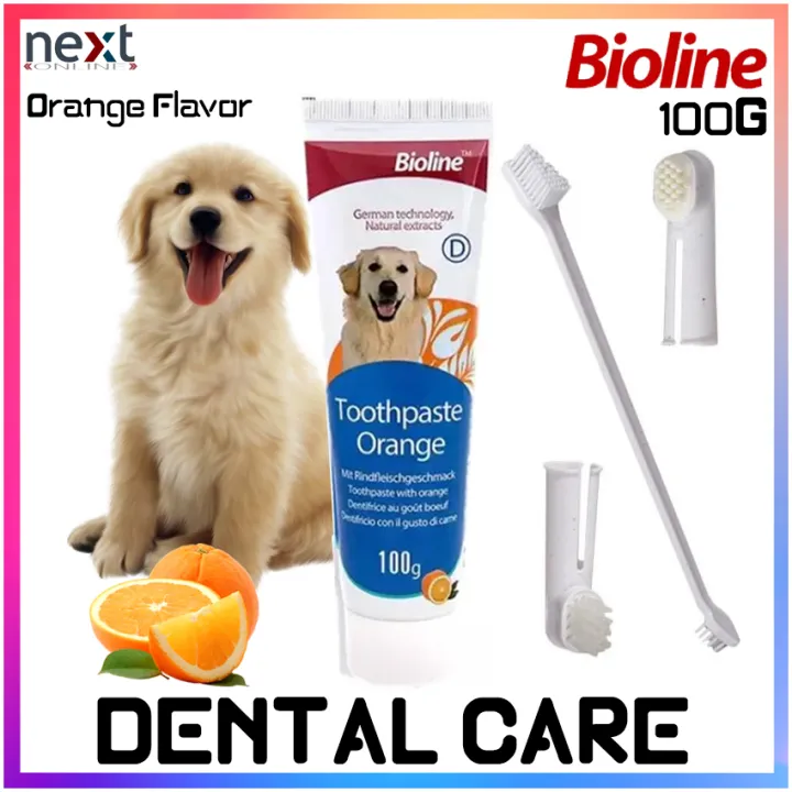 Bioline Dental Care Set Toothpaste with Orange Flavor 100g Complete Dental Care Toothpaste