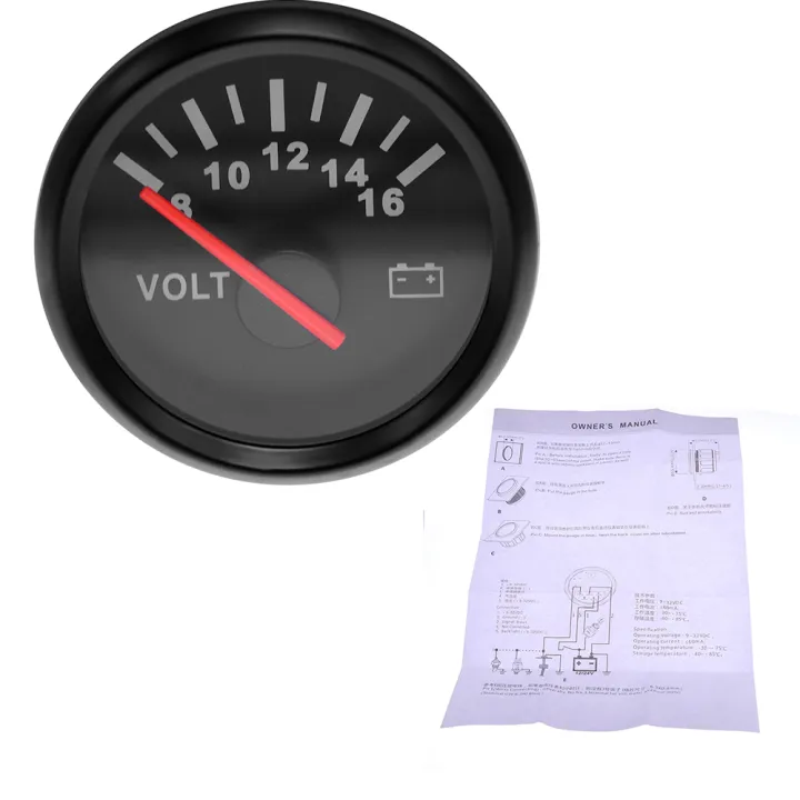 52mm Voltmeter Volt Meter Gauge 816 Volts Indicating Range For Marine Car Voltage Gauges For