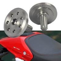 ℡ Motorcycle Fairing Cover Stainless Steel Hole Cover Suitable For Ducati 696 695 796 795 Motorcycle Rear Seat Screws