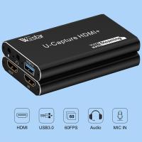 1080P6 USB 0fps 3.0 HDMI เสียงวิดีโอการ์ดบันทึกที่มีการวนซ้ำ4K30hz HDMI สำหรับบันทึกเกมสดวิดีโอสตรีมมิ่ง Graer