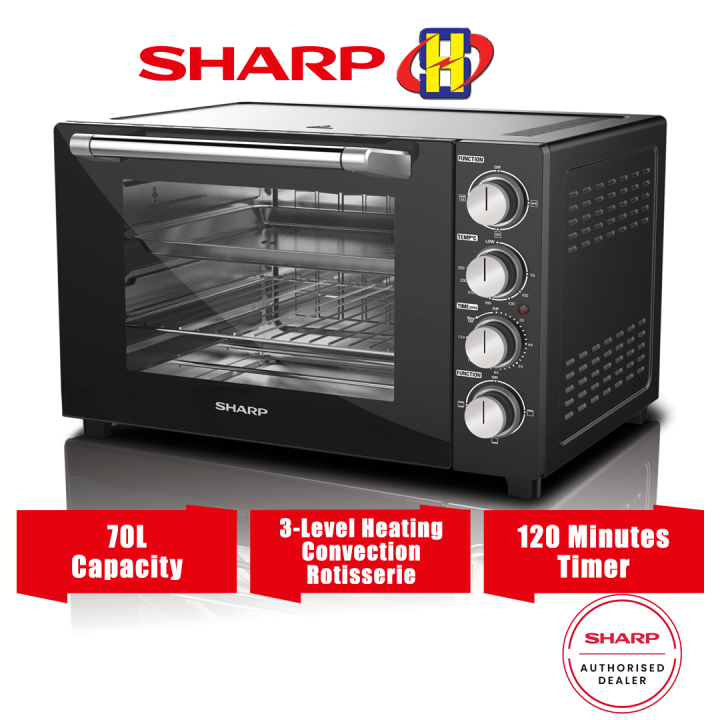 Sharp Electric Oven (70L) 3Level Heating with 120 Minutes Timer