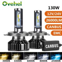 OVEHEL Car Lights H4 LED CANBUS LED H7 26000LM H11 Lamp Headlight Bulbs H1 H3 H9 9005 9006 HB3 HB4 4300K 6000K for 12V 24V Truck Bulbs  LEDs  HIDs